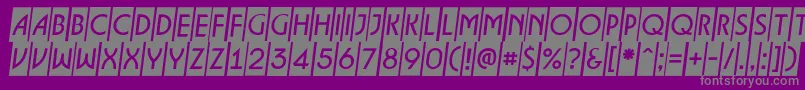 フォントALancetcmslt – 紫の背景に灰色の文字