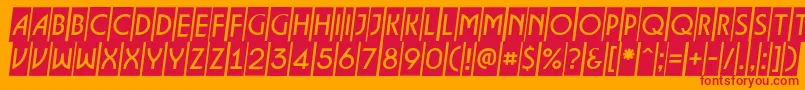 ALancetcmslt Font – Red Fonts on Orange Background