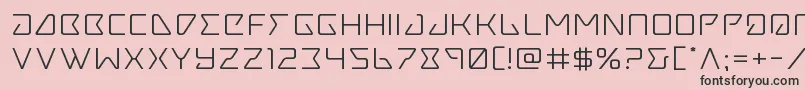 フォントTracerexpand – ピンクの背景に黒い文字