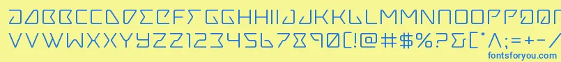 Tracerexpand Font – Blue Fonts on Yellow Background