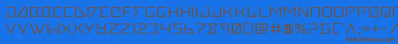 Tracerexpand Font – Brown Fonts on Blue Background