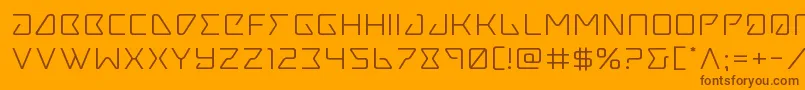 Tracerexpand Font – Brown Fonts on Orange Background