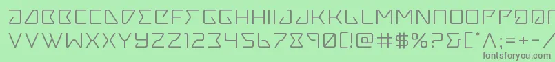 フォントTracerexpand – 緑の背景に灰色の文字