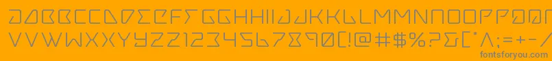 フォントTracerexpand – オレンジの背景に灰色の文字