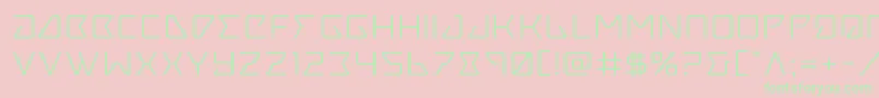 フォントTracerexpand – ピンクの背景に緑の文字