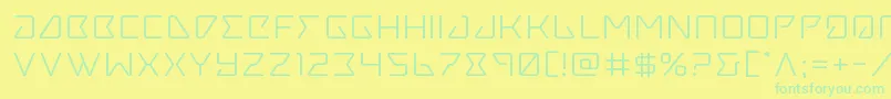 Fonte Tracerexpand – fontes verdes em um fundo amarelo