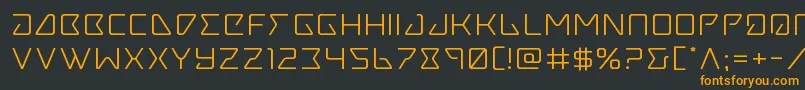 フォントTracerexpand – 黒い背景にオレンジの文字