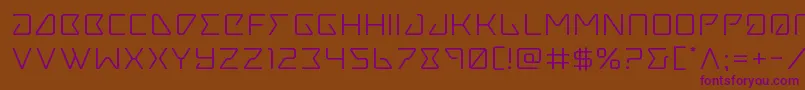 Tracerexpand Font – Purple Fonts on Brown Background