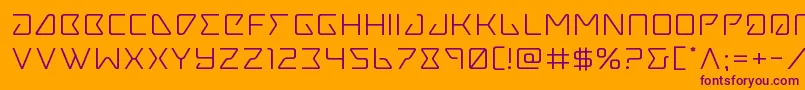Tracerexpand Font – Purple Fonts on Orange Background