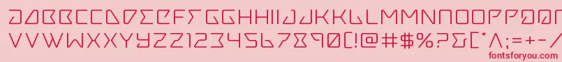 フォントTracerexpand – ピンクの背景に赤い文字