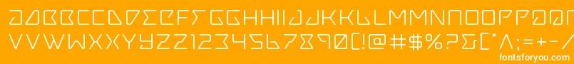 フォントTracerexpand – オレンジの背景に白い文字