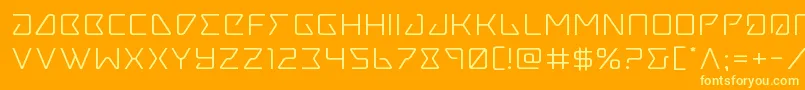 Tracerexpand Font – Yellow Fonts on Orange Background