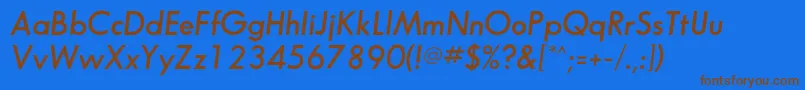 SansserifflfDemiitalic Font – Brown Fonts on Blue Background