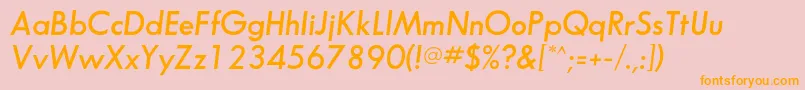 SansserifflfDemiitalic Font – Orange Fonts on Pink Background