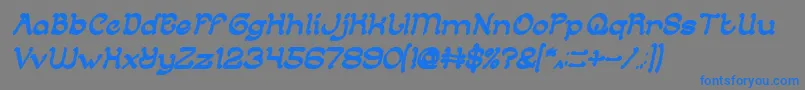 ArabianKnightBoldItalic Font – Blue Fonts on Gray Background