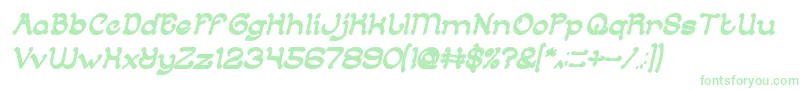 ArabianKnightBoldItalic Font – Green Fonts on White Background