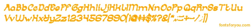 ArabianKnightBoldItalic-Schriftart – Orangefarbene Schriften