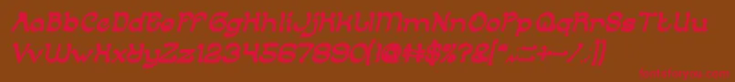 ArabianKnightBoldItalic Font – Red Fonts on Brown Background