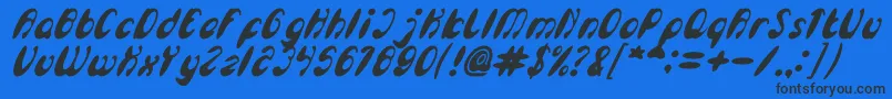 fuente EnjoyTheTimeBoldItalic – Fuentes Negras Sobre Fondo Azul
