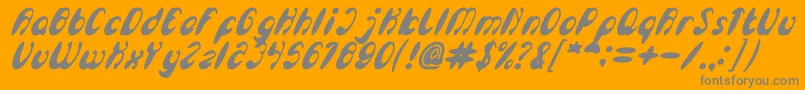 フォントEnjoyTheTimeBoldItalic – オレンジの背景に灰色の文字
