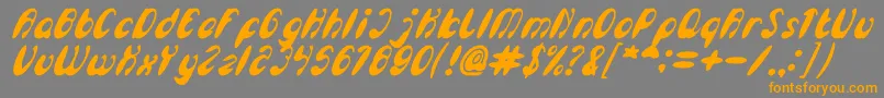 Police EnjoyTheTimeBoldItalic – polices orange sur fond gris