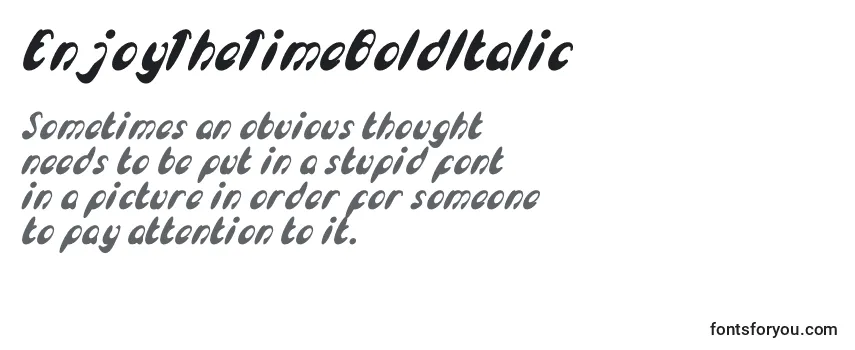 EnjoyTheTimeBoldItalic-fontti