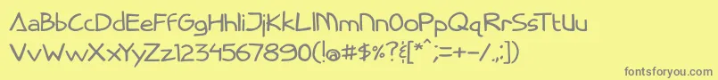Cassini Font – Gray Fonts on Yellow Background