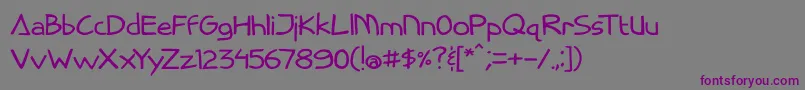 Cassini Font – Purple Fonts on Gray Background