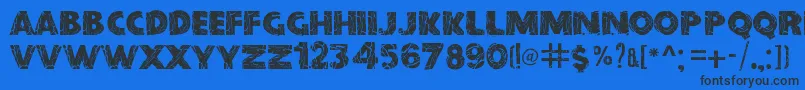 Шрифт BeforeCollapse – чёрные шрифты на синем фоне