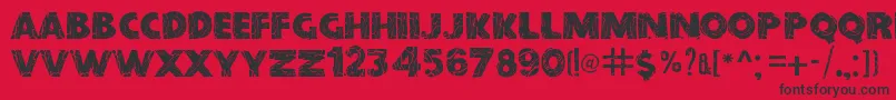 BeforeCollapse Font – Black Fonts on Red Background