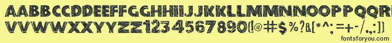 BeforeCollapse Font – Black Fonts on Yellow Background