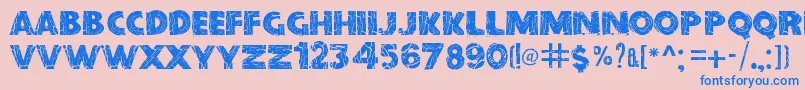 BeforeCollapse Font – Blue Fonts on Pink Background