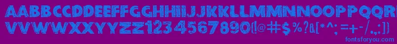 BeforeCollapse Font – Blue Fonts on Purple Background