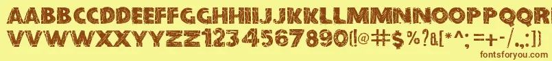 BeforeCollapse Font – Brown Fonts on Yellow Background