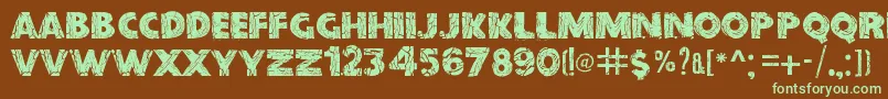 BeforeCollapse Font – Green Fonts on Brown Background