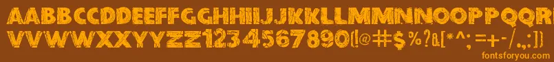 BeforeCollapse Font – Orange Fonts on Brown Background