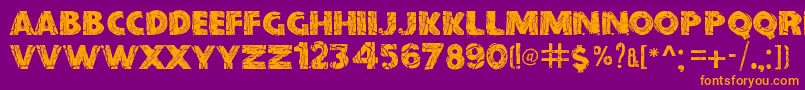 BeforeCollapse Font – Orange Fonts on Purple Background