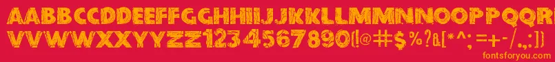 BeforeCollapse Font – Orange Fonts on Red Background