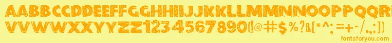 BeforeCollapse Font – Orange Fonts on Yellow Background