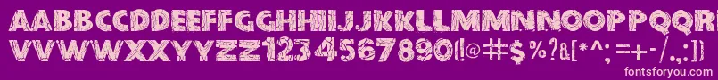 BeforeCollapse Font – Pink Fonts on Purple Background