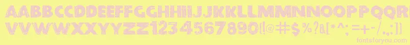 BeforeCollapse Font – Pink Fonts on Yellow Background