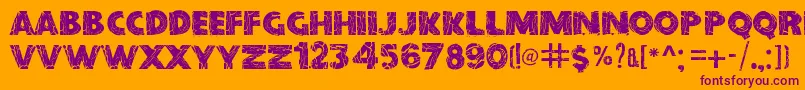 BeforeCollapse Font – Purple Fonts on Orange Background