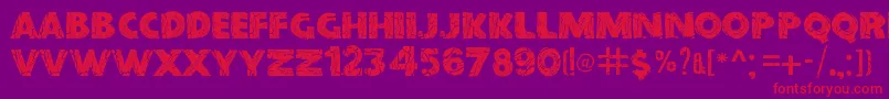 BeforeCollapse Font – Red Fonts on Purple Background
