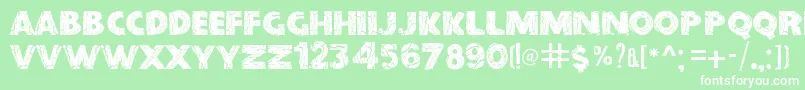 BeforeCollapse Font – White Fonts on Green Background