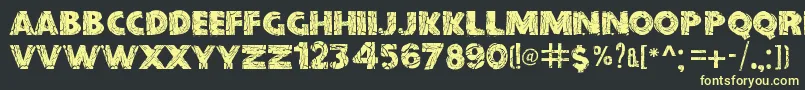 BeforeCollapse Font – Yellow Fonts on Black Background