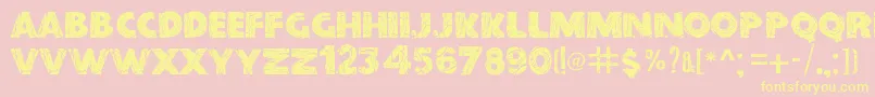BeforeCollapse Font – Yellow Fonts on Pink Background