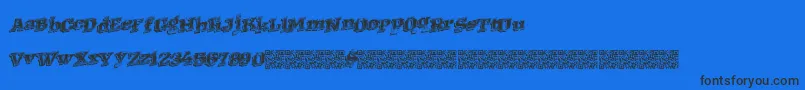 Westernracing Font – Black Fonts on Blue Background