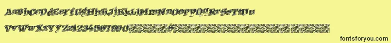 Westernracing Font – Black Fonts on Yellow Background