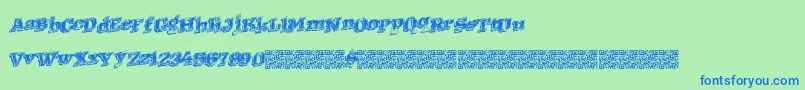 Westernracing Font – Blue Fonts on Green Background
