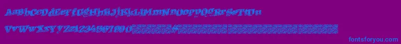 Westernracing Font – Blue Fonts on Purple Background